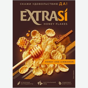 Хлопья Extrasi кукурузные с медом-корицей 250г, 250 г
