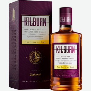 Спиртной напиток Kilburn Indian Luxury Whisky в подарочной упаковке 42.8% 0.75л, 750 мл
