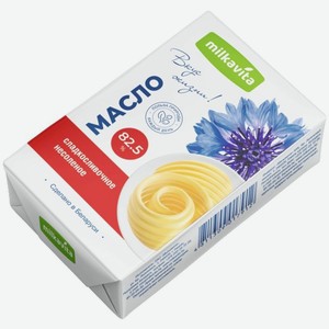 Масло сладкосливочное Milkavita 82.5% БЗМЖ, 180г, 180 г