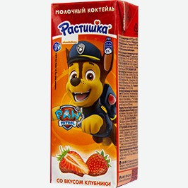 Молочный Коктейль Растишка, Шоколадный Со Вкусом Банана, Ванильное Мороженое, Клубника, 2%, 210 Г