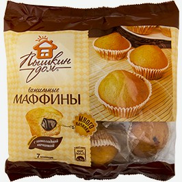 Маффины Пышкин Дом, Ванильные, С Шоколадной Начинкой, 315 Г