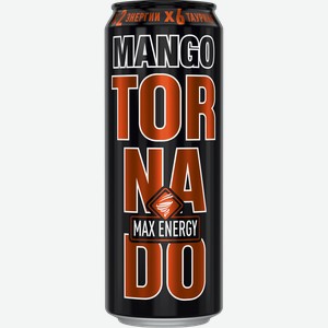 Напиток энергетический TORNADO Max Energy Mango, 0.45л