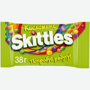 Драже Skittles Кисломикс жевательные в разноцветной сахарной глазури 38г, 38 г
