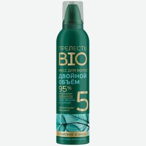Мусс для укладки волос ПРЕЛЕСТЬ Био, с мор.минер. С.С.Ф., Россия, 160 см3