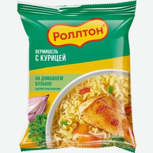 Вермишель Роллтон На Домашнем Бульоне С Курицей В/С Ту 60Г