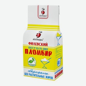 Мороженое пломбир ванильный Филевский 450г