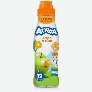 Напиток детский Агуша вода с соком Яблоко с 12 месяцев, 300мл