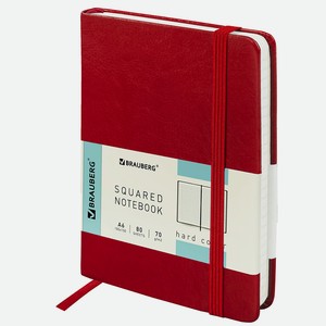 BRAUBERG Блокнот А6 Metropolis Special 80 листов, Красный