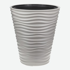 Кашпо ДЮНА D340мм H 385мм 19,5л со вставкой М 3401 Кремовый