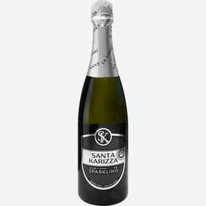 Сидр SANTA KARIZZA Sparkling яблочный полусухой газированный, 0.75л