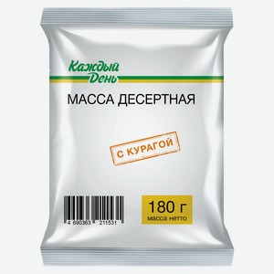 Масса десертная «Каждый день» с курагой 23% ЗМЖ, 180 г