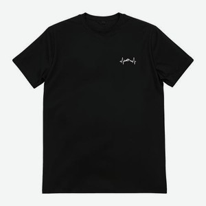 Мужская футболка черная р.50 Горы в сердце