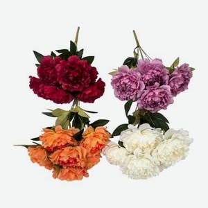 Искусственный цветок Пион 40см 7 бутонов в ассортименте