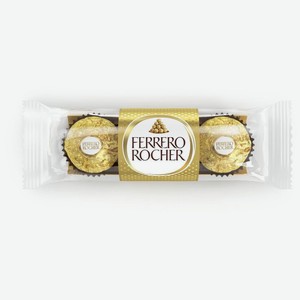 Конфеты из молочного шоколада Ferrero Rocher с начинкой из крема и лесного ореха, 37.5г