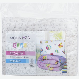 Одеяло 1,5СП детское Мона Лиза в ассортименте 140х205см чехол 100% хлопок файберпласт
