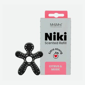 MR & MRS FRAGRANCE Сменный блок ароматизатора NIKI CITRUS & MUSK, цвет: Черный, 1 шт