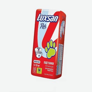 LUXSAN PETS Подгузники Premium для животных Medium 5-10 кг, 14 шт