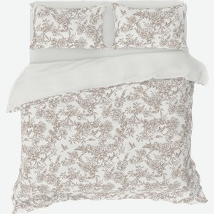 Комплект постельного белья 2-спальный HOMECLUB Aveline, бежевый рисунок, бязь