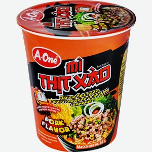 Лапша A-ONE со вкусом свинины, 65г