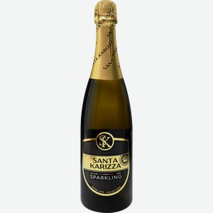 Сидр SANTA KARIZZA Sparkling яблочный полусладкий газированный, 0.75л