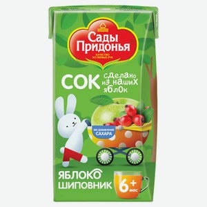 Сок «Сады Придонья» Яблоко шиповник с 6 месяцев, 125 мл