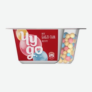 Йогурт со вкусом Бабл-Гам с хрустящими насыпками-шариками Чудо 4% 101г