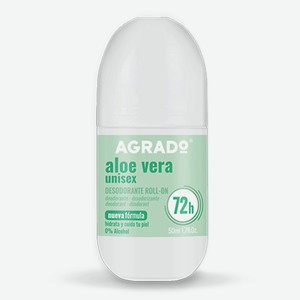 AGRADO Дезодорант-антиперспирант шариковый унисекс АЛОЭ ВЕРА, 50мл