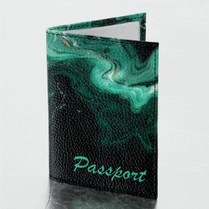 BRAUBERG Обложка для паспорта , принт  Дым , цвет черный, Черный