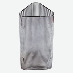 Ваза рифленая 28*14,8 см, дымчатая, арт. MUWY-2007