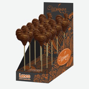 Шоколад фигурный на палочке Lenco Шоколадный Петушок, 15 г