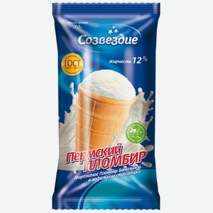 Мороженое СОЗВЕЗДИЕ Пермский пломбир ванильный ваф/стак без змж, Россия, 70 г