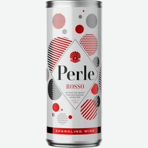 Вино игристое La petite perle Rosso красное полусладкое 11.%% 0.25л, 250 мл