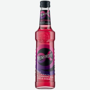 Напиток пивной Nemiroff Blackberry, rum & lime flavour and aroma пастеризованный 7% 330мл, 330 мл