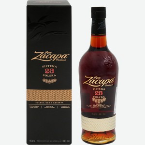 Ром ZACAPA Centenario Solera Gran Reserva 23 года 40%, п/у/без п/у, 0.75л