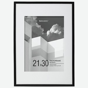 BRAUBERG Рамка для фото с паспарту Smart, Черный