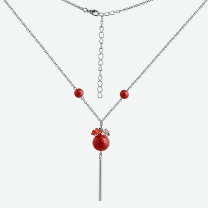 KOSHIKA Колье из аквамарина с кристаллами, Красный, бордовый, серебряный