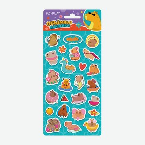 ND PLAY Наклейки объемные «Капибара», Зеленый