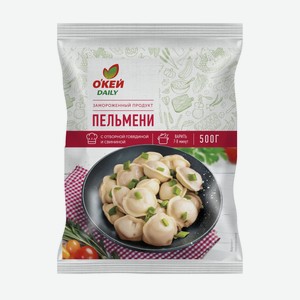 Пельмени ОКЕЙ DAILY с отборной говядиной и свининой, 500гр