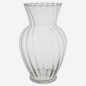 Ваза Actuel Волна стеклянная прозрачная, 27 см