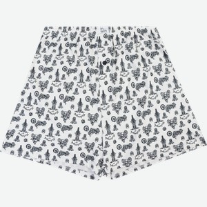 Трусы мужские INWIN шорты, белые с принтом, Арт. R25101-08