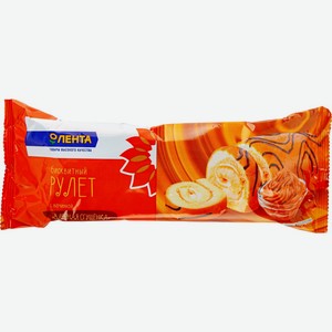 Рулет бисквитный ЛЕНТА Вареная сгущенка, Россия, 200 г