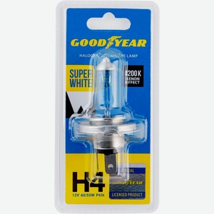 Лампа д/авто GOODYEAR галогенная Н4 12V 60/55W P43t, Китай