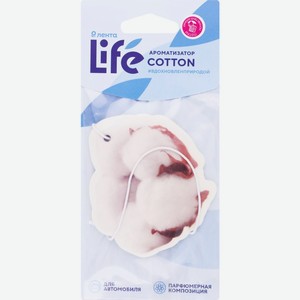 Ароматизатор ЛЕНТА LIFE Life Cotton, подвесной картонный 10351, Китай
