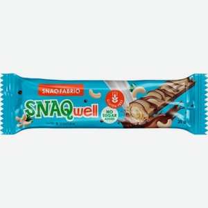 Батончик Snaq Fabriq глазированный вафельный с молочно-ореховой пастой 20г