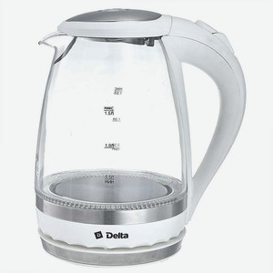 DELTA Чайник электрический DL-1202, Цвет: белый