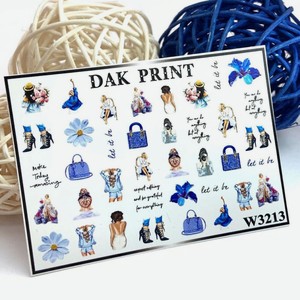 DAK PRINT Слайдер-дизайн для ногтей W3213, цвет: н/о, 1 шт