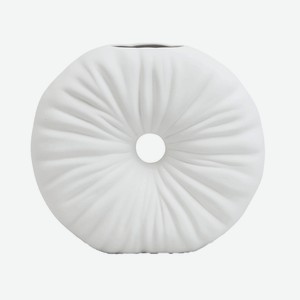 MANDARIN DECOR Керамическая ваза для цветов и сухоцветов декор дома, размер: 18,8 см, цвет: белый