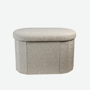 Пуф Actuel с ящиком для хранения овальный бежевый, 60x34x38 см