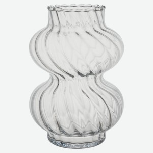 Ваза Actuel Волна фигурная стеклянная прозрачная, 18 см