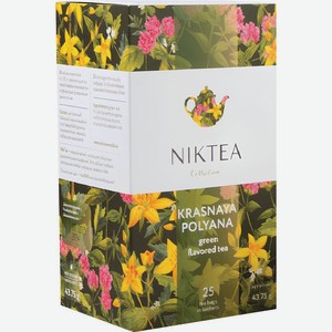 Чай зеленый Niktea Красная Поляна 25х1.75г, 25 шт